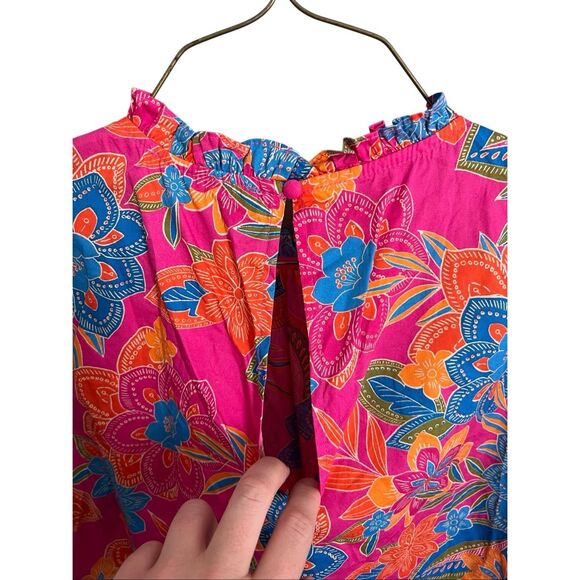 Sugarlips Women's Size XS Lorie Floral Baretta Short Sleeve Blouse - Picture 6 of 8